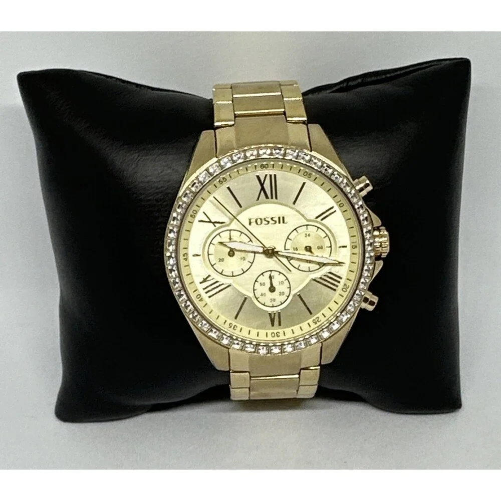 Fossil Modern BQ1775 Womens Gold Stainless Steel Analog Dial Quartz Watch HME682